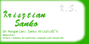 krisztian sanko business card